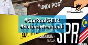 Tahniah anak muda gerak #PulangMengundi dan #CarpoolGE14
