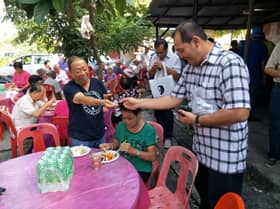 Khairuddin sarapan bersama pesakit kusta
