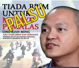 Kenyataan tiada BR1M untuk Melayu pemalas palsu