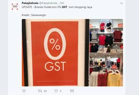 Syarikat pakaian terkenal sudah mula laksana GST 0%
