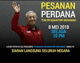 Saksikan pesanan Tun M sebelum menjelang PRU14