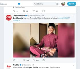Syed Saddiq menteri termuda dalam sejarah trending di twitter