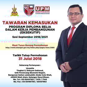 Selangor tawar pengajian Diploma Eksekutif di UPM