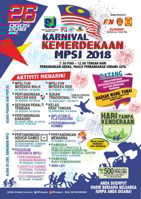 Karnival Merdeka MPSJ sedia pelbagai aktiviti menarik