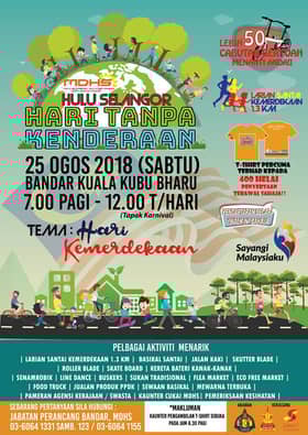 MDHS anjur Hari Tanpa Kenderaan pada 25 Ogos