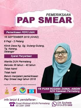 ADN Permatang : Jom jalani ujian Pap Smear percuma