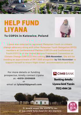 Aktivis perubahan iklim perlukan dana RM3,000