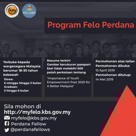 Permohonan ke Program Felo Perdana dibuka hari ini