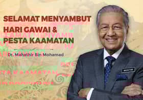 Tun M dan isteri ucap selamat menyambut Hari Gawai, Pesta Kaamatan