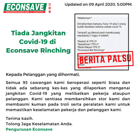 KKMM: Tiada pelanggan positif Covid-19, bayaran pencen April diawalkan palsu