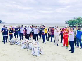 Pembersihan pantai bersama Tengku Zatashah kutip lebih 200kg sampah, pelitup muka