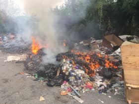 路旁烧近1吨垃圾  州议员促严惩无良者