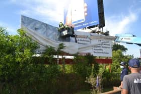 MBSJ demolish 20 illegal billboards, threat to safety