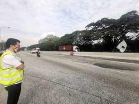 Jalan rosak sepanjang Lebuhraya Pulau Indah dibaiki segera