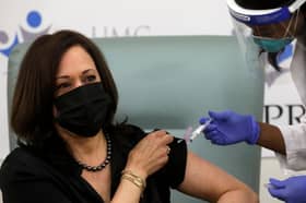 US Vice President-elect Harris receives first dose of Covid-19 vaccine