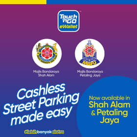 Bayar caj parkir di Shah Alam, PJ guna Touch 'n Go eWallet