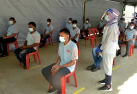 Phase 3 free screening to trace infected factory workers