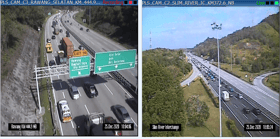 Aliran trafik perlahan pagi Hari Krismas