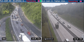 Trafik perlahan, kenderaan meningkat arah utara, selatan petang ini