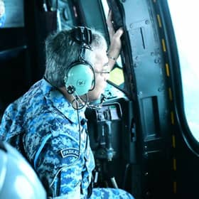 Agong observes flood situation in Pahang from helicopter