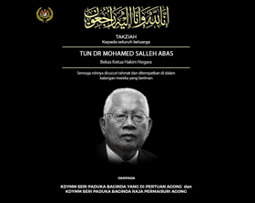 Agong: Pemergian Tun Salleh Abas kehilangan besar negara