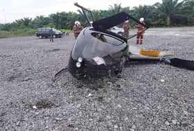 Helikopter persendirian terhempas di Klang, dua mangsa selamat