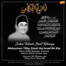 Former Lembah Jaya assemblyman Ismail Kijo dies