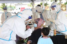 Saringan percuma Covid-19 di Taman Puchong Indah hari ini