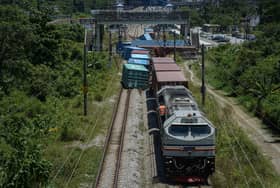 Cargo train slips off track, blocking two railway tracks at Batu Tiga KTM station