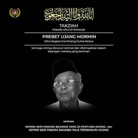 Agong, Permaisuri express condolences over death of Ujang Mormin