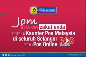 Bayar zakat dalam talian, kaunter Pos Malaysia
