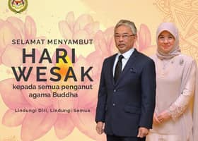 Agong, Permaisuri ucap Selamat Hari Wesak
