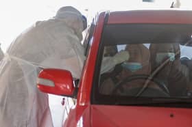 Drive-through testing may be used at all community screening locations