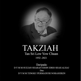 Sultan, Permaisuri zahir takziah pemergian pengerusi Low Yat Group