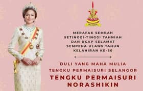 MB extends birthday wishes to Tengku Permaisuri Selangor