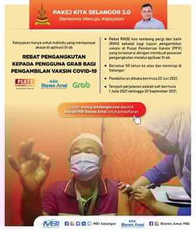 Registration for RM20 rebate on e-hailing rides to vaccination centres opens this Sunday