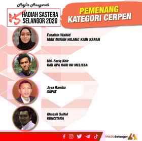 Sebelas penulis menang Hadiah Sastera Selangor 2020