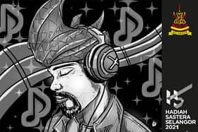 Homaj dalam biru terang