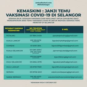 Unvaccinated adult Selangorians urged to make bookings