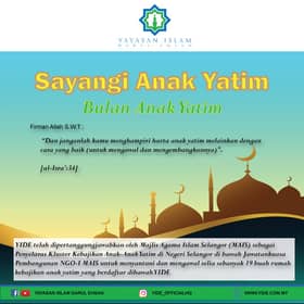 Yide anjur kempen Sayangi Anak Yatim sempena kelahiran Nabi Muhammad