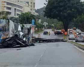 Tanah mendap, laluan Sri Hartamas 1 ditutup sepenuhnya