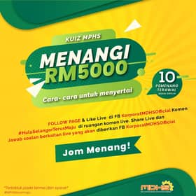 Peluang menang RM5,000 sempena pengisytiharan Majlis Perbandaran Hulu Selangor