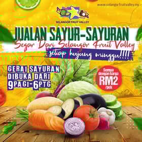 Selangor Fruit Valley jual sayur serendah RM2 mulai esok