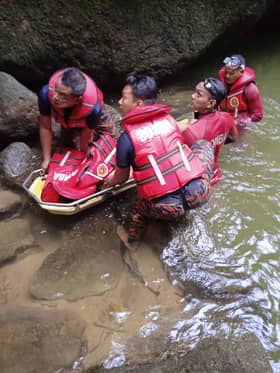 Pemuda lemas ketika mandi di Sungai Kedondong, Batang Kali