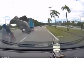 Lorry driver, subcontractor file report after flying canvas incident