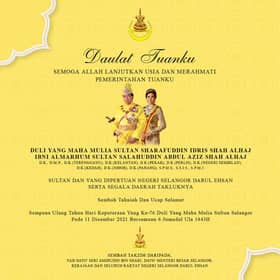 MB congratulates Selangor Sultan on 76th birthday