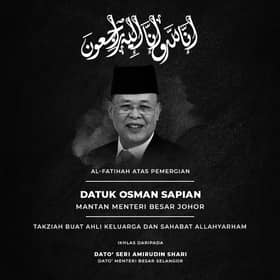 Amirudin ucap takziah pemergian bekas MB Johor