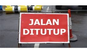 Part of Jalan Pintasan Bukit Tinggi, Jalan Lama Gombak-Bentong closed