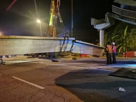 Jalan Sabak Bernam-Kuala Selangor dibuka, kerja turun rasuk jejantas siap sehari awal