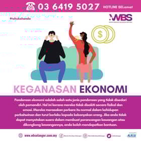 Hubungi talian SELamat jika pasangan sekat kewangan, paksa bayar hutang